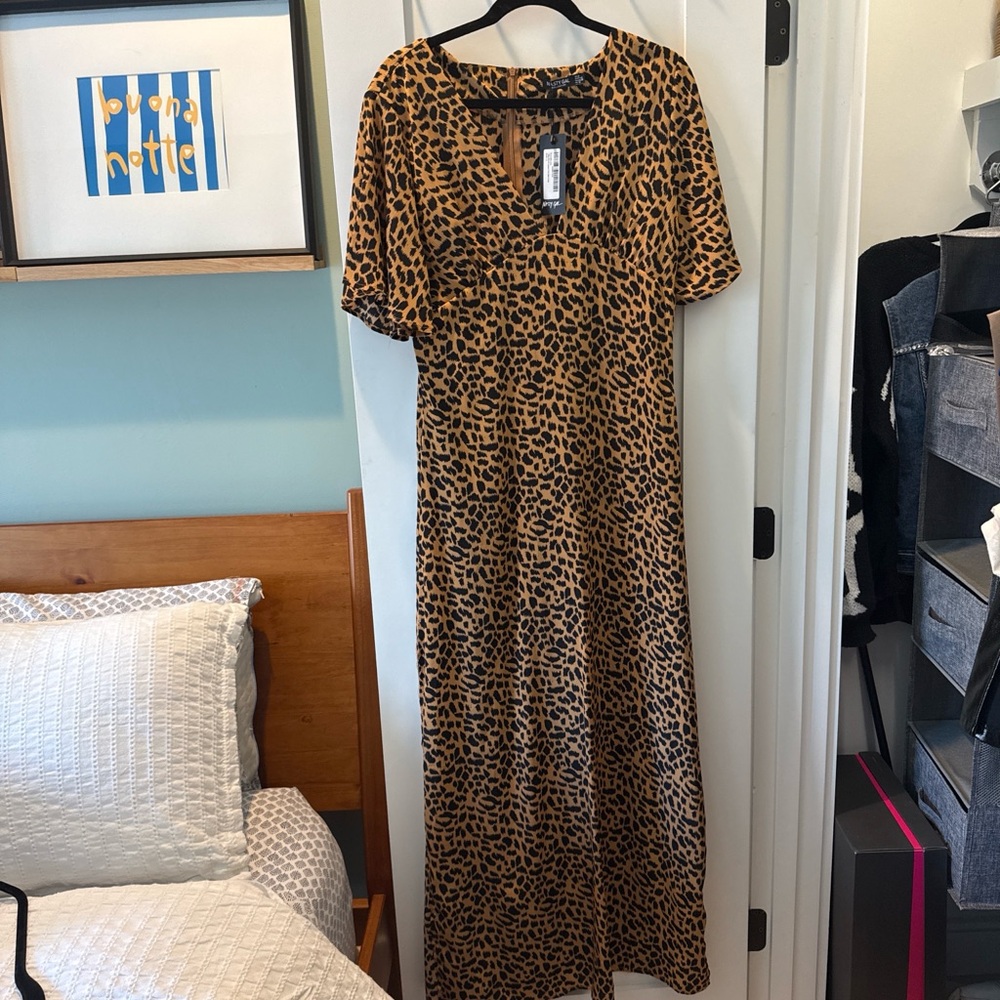 Nasty Gal Leopard Print Maxi Dress